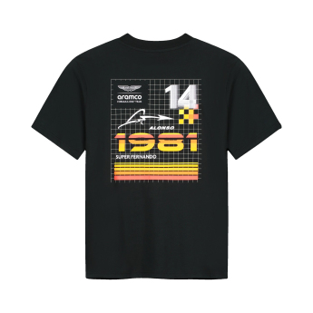 Aston Martin pánske tričko Fernando Alonso Barcelona black F1 Team 2026