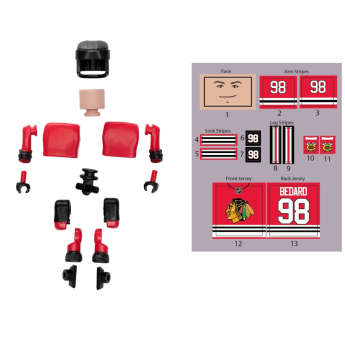 Chicago Blackhawks figúrka Connor Bedard #98 NHL Construct