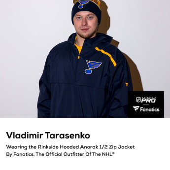 St. Louis Blues pánska bunda s kapucňou Authentic Pro Rinkside Anorak 1/4-Zip