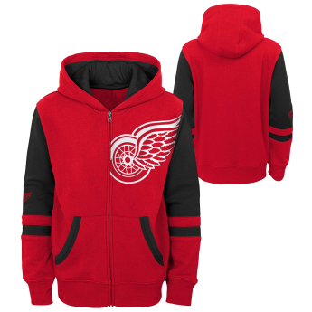 Detroit Red Wings detská mikina s kapucňou faceoff colorblocked fleece full-zip