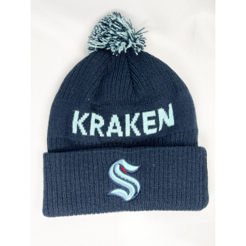Seattle Kraken detská zimná čiapka Cufed Knit With Pom