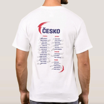 Hokejové reprezentácie pánske tričko HOŠI DĚKUJEM Ice Hockey World Championship Czechia MS 2024 White