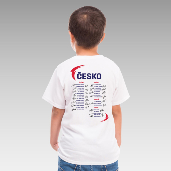 Hokejové reprezentácie detské tričko HOŠI DĚKUJEM Ice Hockey World Championship Czechia MS 2024 White