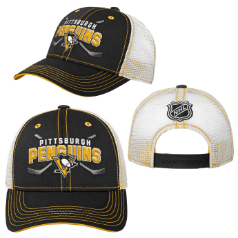 Pittsburgh Penguins detská čiapka baseballová šiltovka Lockup Meshback Adjustable