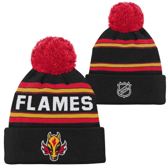 Calgary Flames detská zimná čiapka 3Rd Jersey Jacquard Cuff Pom