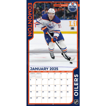 Edmonton Oilers kalendár 2025 Wall Calendar