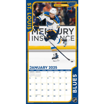 St. Louis Blues kalendár 2025 Wall Calendar