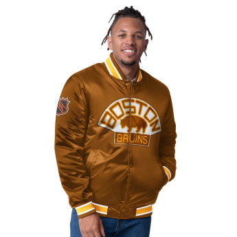 Boston Bruins pánska bunda The CLOSER Reversible Varsity Satin