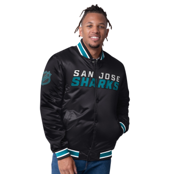 San Jose Sharks pánska bunda The CLOSER Reversible Varsity Satin