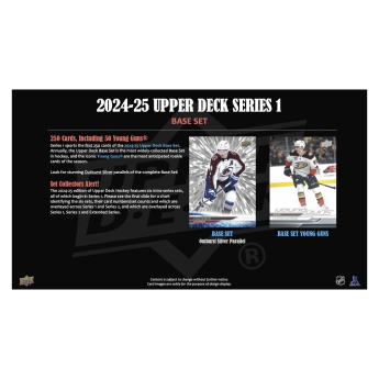 NHL boxy hokejové karty NHL 2024-25 Upper Deck Series 1 Tin Box