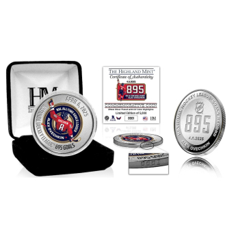 Washington Capitals zberateľské mince Alex Ovechkin #8 The GR8 Chase Scorer 39mm Silver Coin