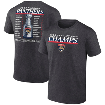 Florida Panthers pánske tričko 025 Stanley Cup Champions Give & Go Roster Heather Charcoal