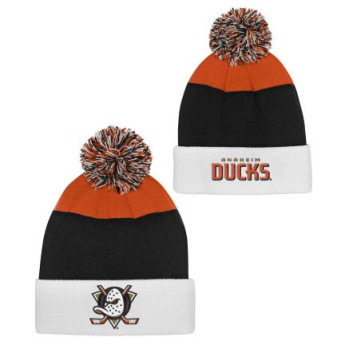 Anaheim Ducks detská zimná čiapka Essentials Cuffed Knit W Pom