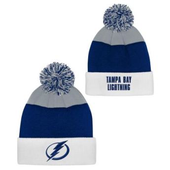 Tampa Bay Lightning detská zimná čiapka Essentials Cuffed Knit W Pom