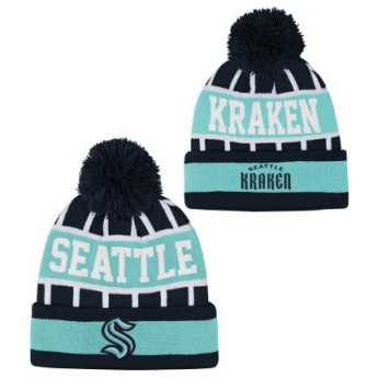 Seattle Kraken detská zimná čiapka Go Fast Cuffed Knit W Pom