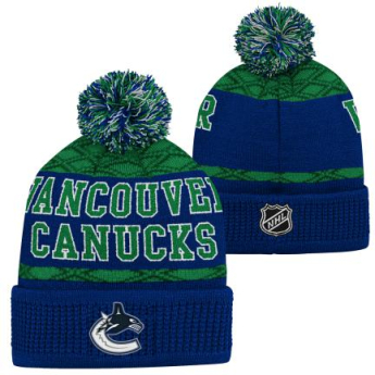 Vancouver Canucks detská zimná čiapka Puck Pattern Cuffed Pom