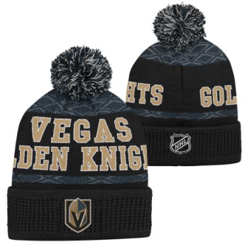 Vegas Golden Knights detská zimná čiapka Puck Pattern Cuffed Pom
