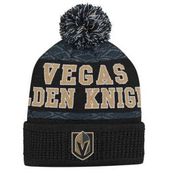 Vegas Golden Knights detská zimná čiapka Puck Pattern Cuffed Pom