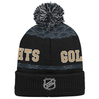 Vegas Golden Knights detská zimná čiapka Puck Pattern Cuffed Pom
