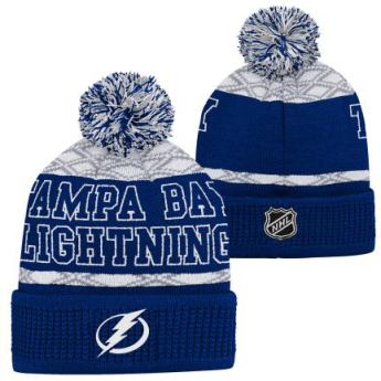 Tampa Bay Lightning detská zimná čiapka Puck Pattern Cuffed Pom