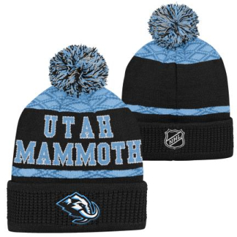 Utah Hockey Club detská zimná čiapka Puck Pattern Cuffed Pom