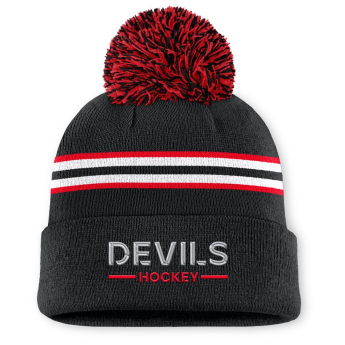 New Jersey Devils dámska zimná čiapka Authentic Pro W/Cap Cuffed Pom Beanie