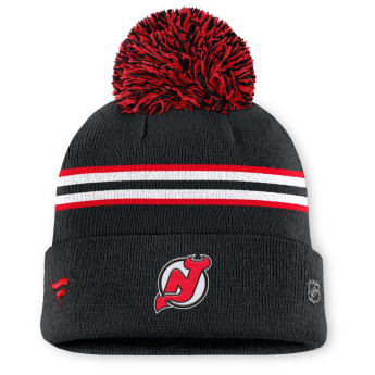 New Jersey Devils dámska zimná čiapka Authentic Pro W/Cap Cuffed Pom Beanie