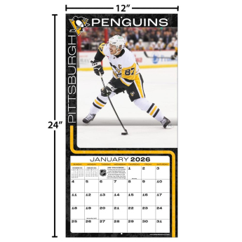 Pittsburgh Penguins kalendár #87 Sidney Crosby 2026 Wall