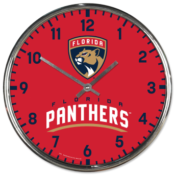 Florida Panthers nástenné hodiny Chrome