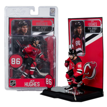 New Jersey Devils figúrka Jack Hughes #7 SportsPicks Black Jersey