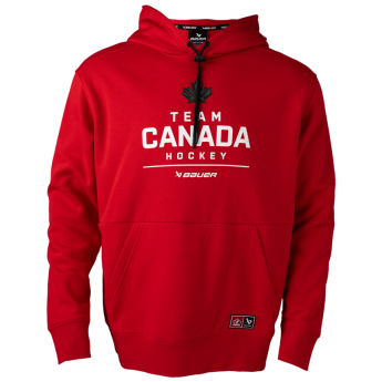 Hokejové reprezentácie pánska mikina s kapucňou CANADA Bauer Olympic red