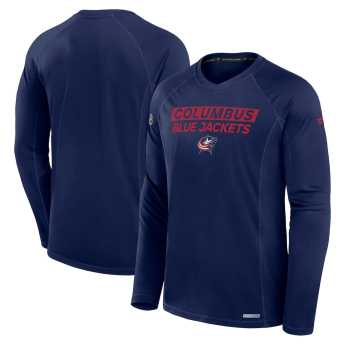 Columbus Blue Jackets pánske tričko s dlhým rukávom Authentic Pro Rink Tech navy