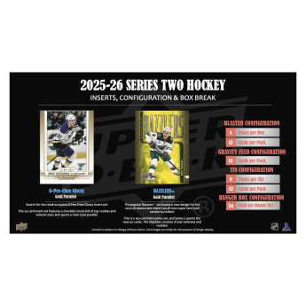 NHL boxy hokejové karty NHL 2025-26 Upper Deck Series 2 Tin Box