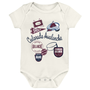 Colorado Avalanche detské body Littlest Player 3Pk Creeper Se