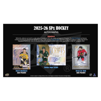 NHL boxy hokejové karty NHL 2025-26 Upper Deck SPx Hockey Hobby Box