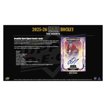 NHL boxy hokejové karty NHL 2025-26 Upper Deck O-Pee-Chee Platinum Hobby Box