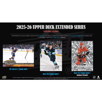 NHL boxy hokejové karty NHL 2025-26 Upper Deck Extended Series Hockey Blaster Box