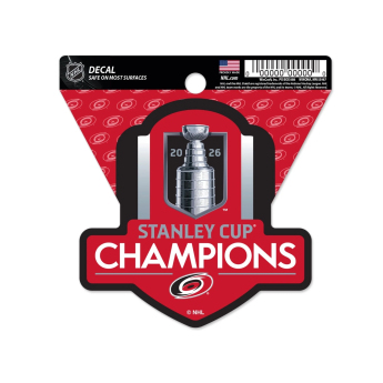 Carolina Hurricanes samolepka NHL 2026 Stanley Cup Champions Multi Decal