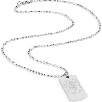 Aston Villa retiazka na krk s príveskom Engraved Dog Tag & Chain