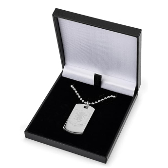 Aston Villa retiazka na krk s príveskom Engraved Dog Tag & Chain