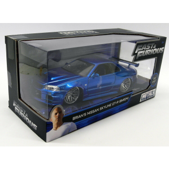 Modely áut a motoriek model 1/24 Fast & Furious Nissan Skyline GT-R34 - Brian´s