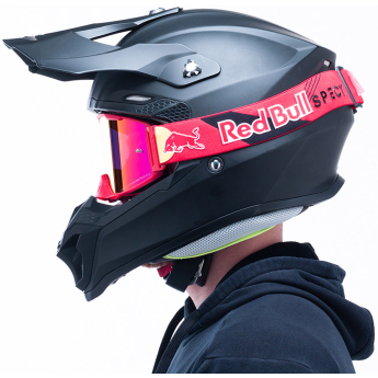 Red Bull Racing motokrosové okuliare STRIVE S red with red lenses