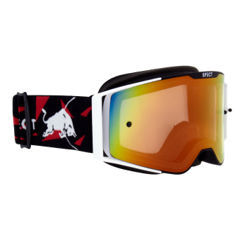 Red Bull Racing motokrosové okuliare TORP, black and white with red glass