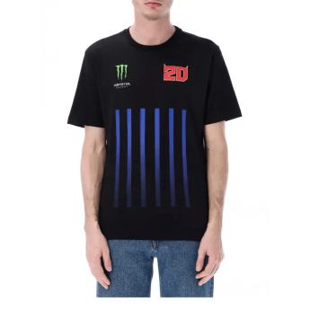 Fabio Quartararo pánske tričko Monster Energy Stripes black 2026