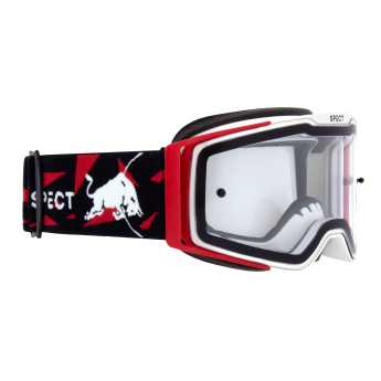 Red Bull Racing motokrosové okuliare TORP white and red with clear glass