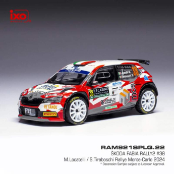 Modely áut a motoriek model 1/18 Škoda Fabia Rally2 2024 N.38 M. Locatelli - Rally Monte Carlo