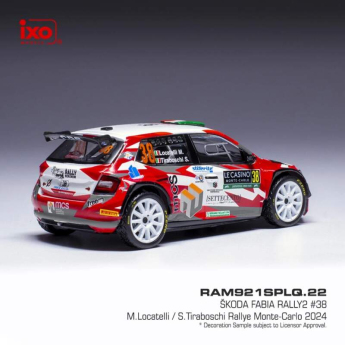 Modely áut a motoriek model 1/18 Škoda Fabia Rally2 2024 N.38 M. Locatelli - Rally Monte Carlo