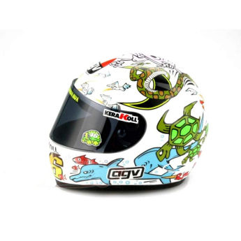 Modely áut a motoriek model prilby 1:5 Moto GP Valentino Rossi Valencia 2005