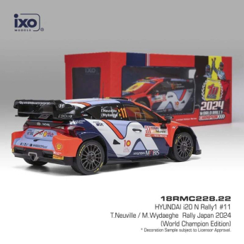 Modely áut a motoriek model 1/18 IXO Hyundai I20 N WRC Rally Japan 2024 World Champion T. Neuville