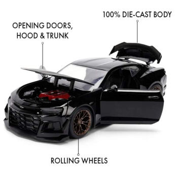 Modely áut a motoriek model 1/24 Chevrolet Camaro 2024 ZL1 1LE Black - Fast & Furious